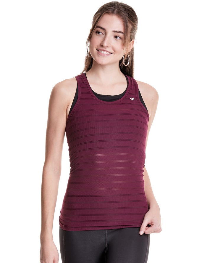 Camiseta Sin Manga Champion Mujer - Ribbed Racerback ( Moradas Oscuro ) 0174932-YK